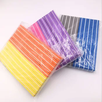 

Best 30Pcs 6 Colors Nail File Available Sunshine Nail Art Buffers 100/180 Washable For Nail Finger Polish