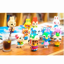 30 Styles Of Raymond DIY Animal Crossing Creative Building Blocks Classic Assembling 3D Zach Puzzle Children's Educational Toys
