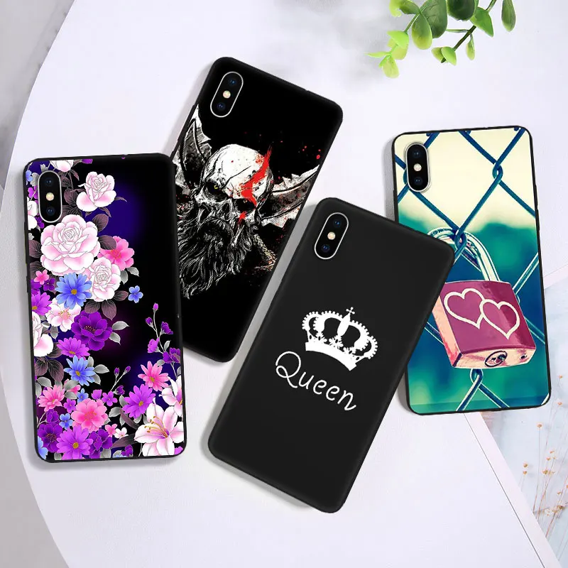 Чехол для iphone X XR XS MAX мягкие ТПУ чехлы телефонов 5S SE 11 Pro Max тонкий черный матовый
