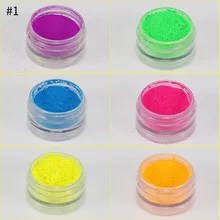 6 цветов маникюрный светящийся порошок Набор DIY Флуоресцентный порошок вечерние украшения для Хэллоуина V9-Drop для дизайна ногтей