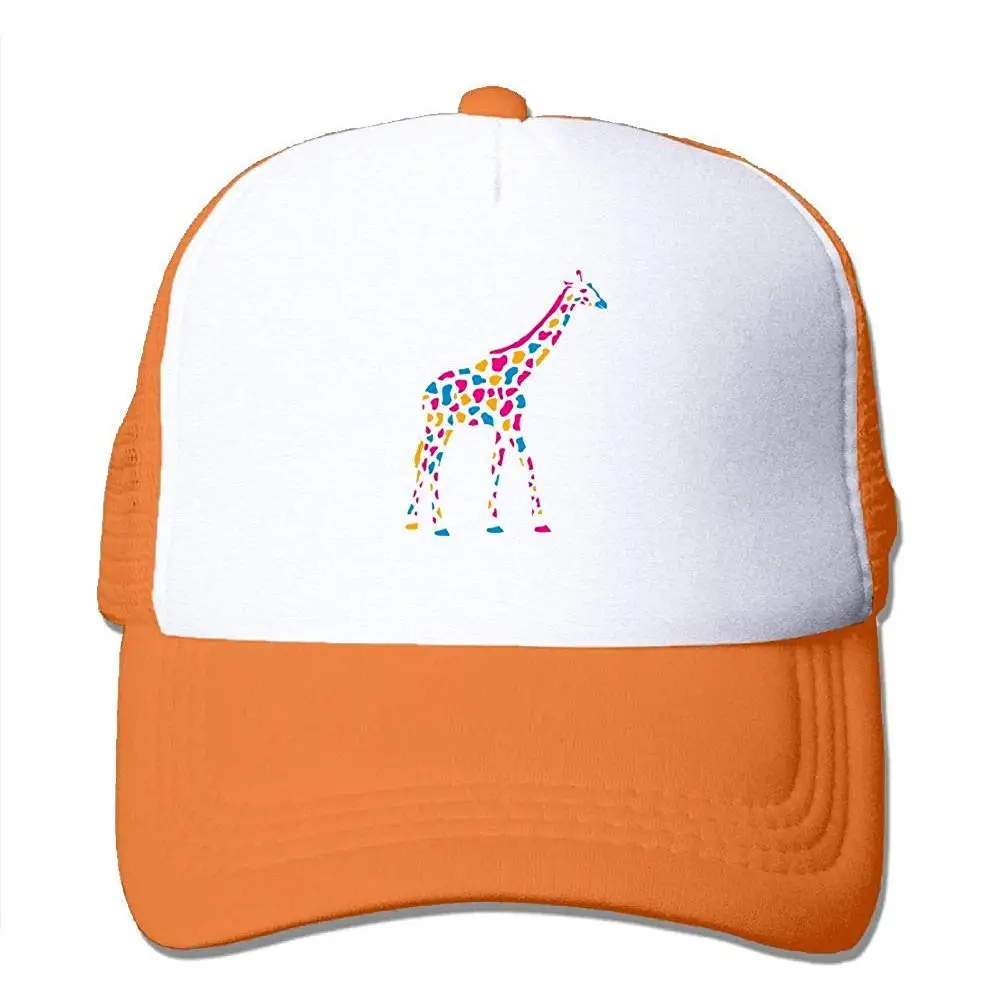 Custom Mesh Cap Baseball Hat Colorful Giraffe Adjustable Sport Caps |