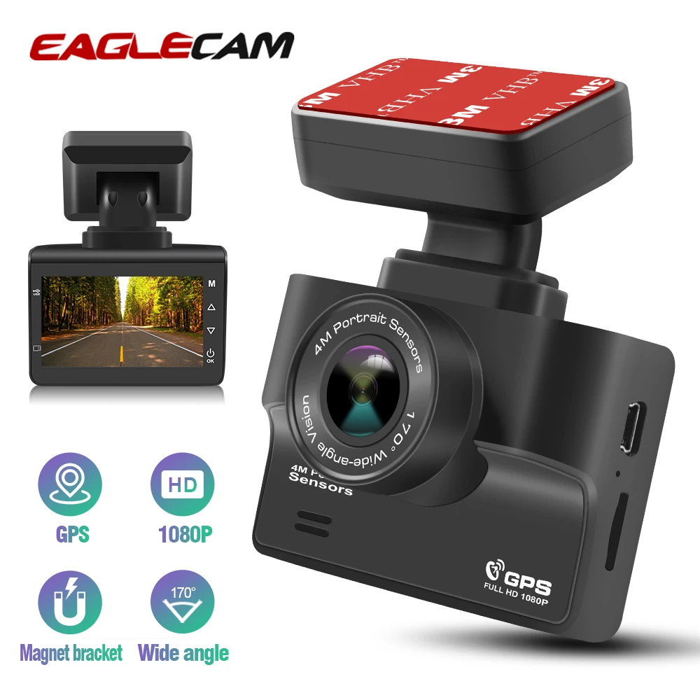 Видеорегистратор Full HD 1080P Super Mini встроенный GPS 2-дюймовый автомобильный