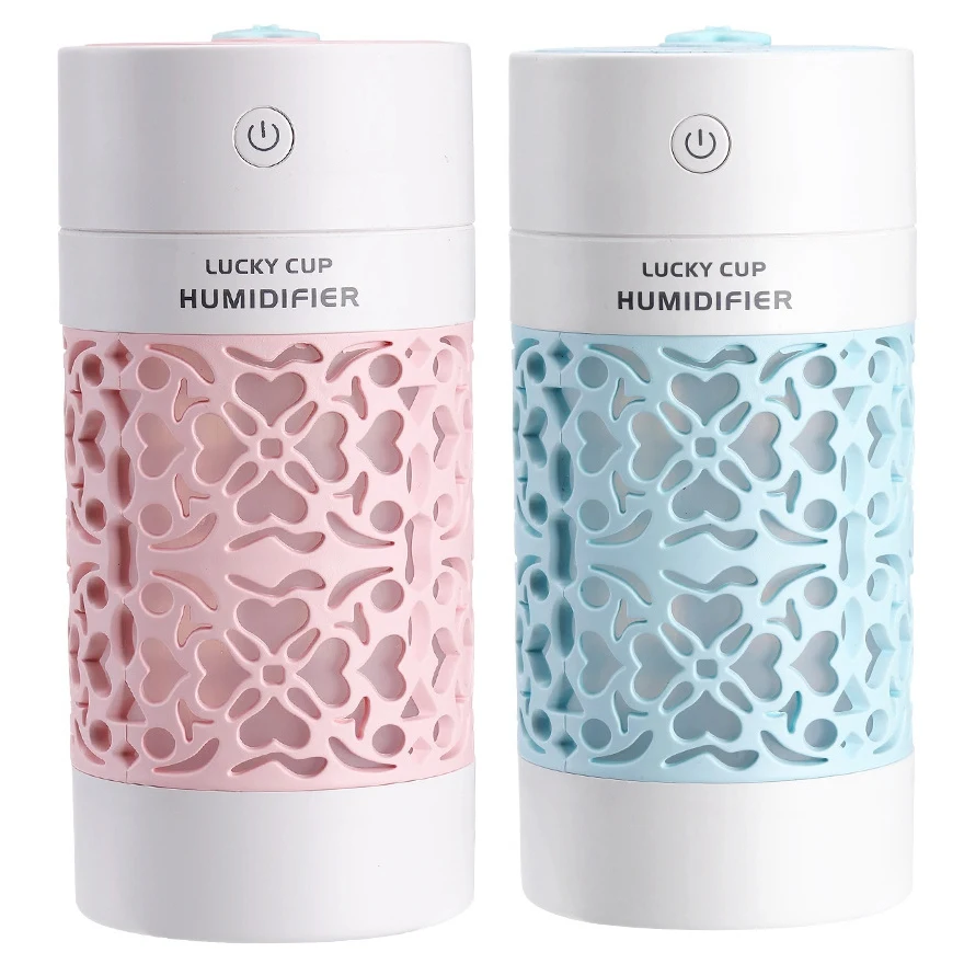 3 in 1 Mini Air Humidifier 250Ml Car Aroma Diffuser USB Ultrasonic Humidifier with LED Lights USB Fan