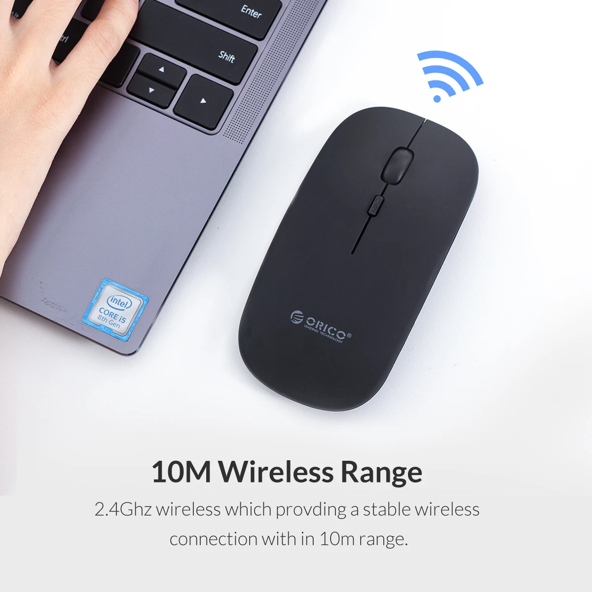Беспроводная мышь ORICO бесшумная Регулируемая компьютерная USB 1600 DPI 2 4 ГГц