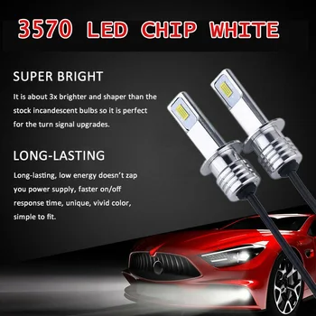 

Headlight LED Light Bulb Conversion High/Low Beam 6000K Accessory 2pcs