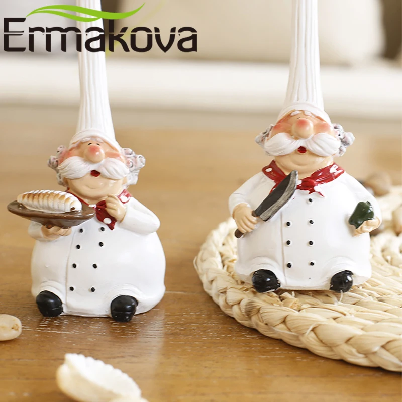 ERMAKOVA 2 шт./компл. фигурки шеф повара кухонное украшение кухонная статуя