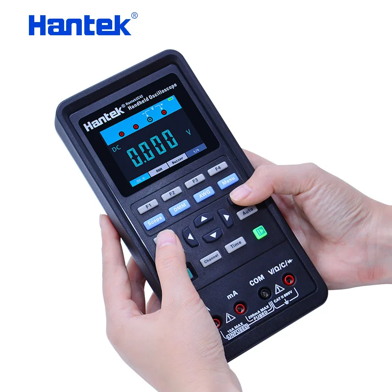Hantek Осциллограф мультиметр Ручной+ Генератор сигналов 3 в 1 Автомобильный Осциллограф USB 2 канала 40 МГц 70 МГц ЖК-дисплей