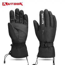 Kutake сенсорный экран ударопрочный тяжелая атлетика перчатки Велоспорт полный палец перчатки MTB анти-скольжение перчатки для тренировки
