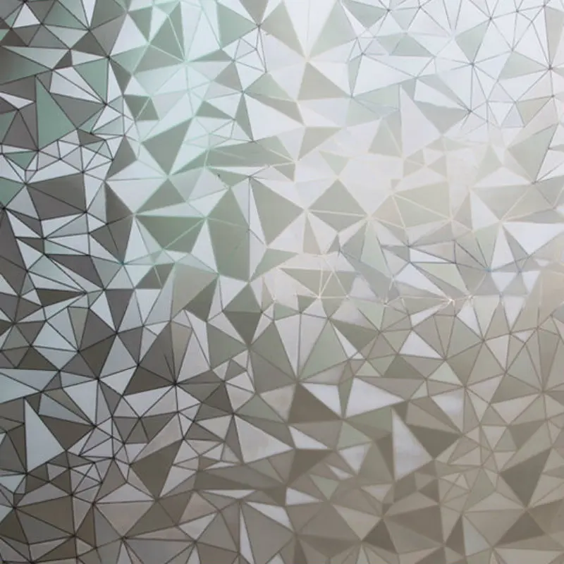 Polygonal rhombus 45x200 см самоклеящаяся пленка для окна ванной комнаты, раздвижные стеклянные двери, целлофан, туалет, полупрозрачное окно, стекло, клейкая бумага - Цвет: Polygonal rhombus