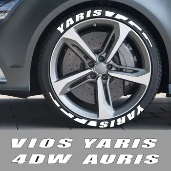 

Car Tyre Rubber Stickers for Toyota Markx Avensis C-HR Land Cruiser Avalon Highlander Mirai Prius Prado Car Accessories