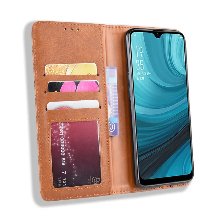 Для OPPO A5S чехол Премиальный кожаный чехол-книжка кожаный флип чехол для OPPO AX5S CPH1909 A 5s A X5s чехол 6,2 дюймов
