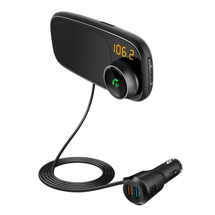 Автомобильный Bluetooth fm-передатчик с магнитным держателем телефона QC 3,0 зарядка MP3 музыкальный плеер LHB99