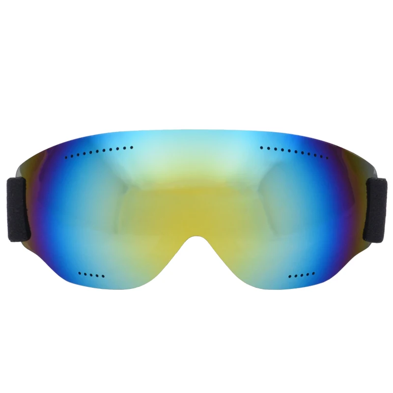 Золотой Мужские однослойные лыжные очки UV400, противотуманные лыжные очки, очки для катания на лыжах, сноуборде, очки для верховой езды, ветрозащитные велосипедные очки - Цвет: Золотой