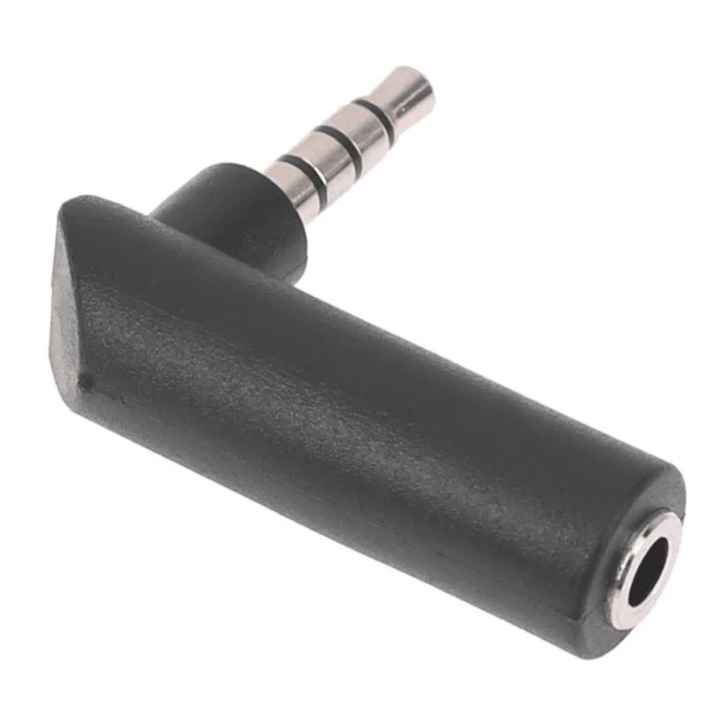 3 5 мм порт штекер-Женский аудио адаптер разъем стерео наушники под прямым углом 4