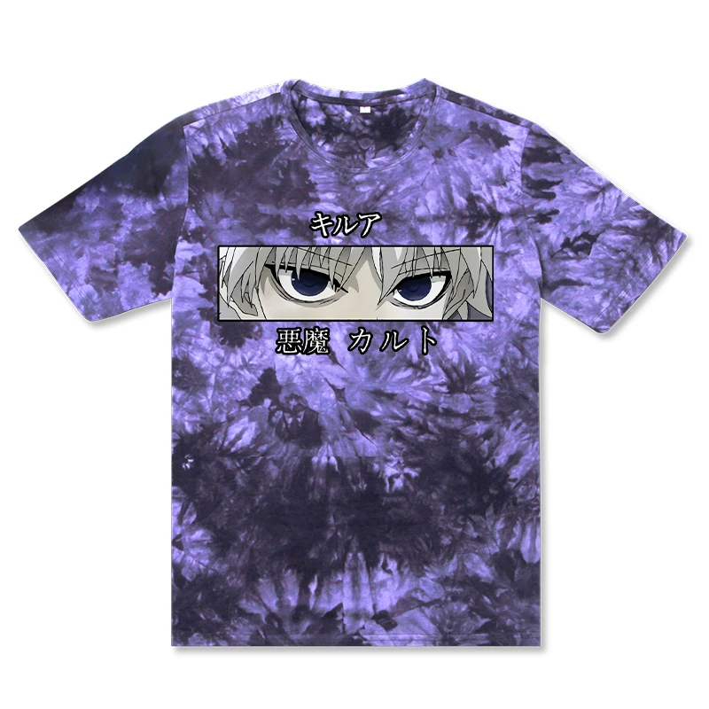 Tie Dye T Shirt Hunter X Hunter Killua Zoldyck Eyes Printed Short Sleeve Women Summer Tops Harajuku Female Oversized T Shirts T Shirts Aliexpress