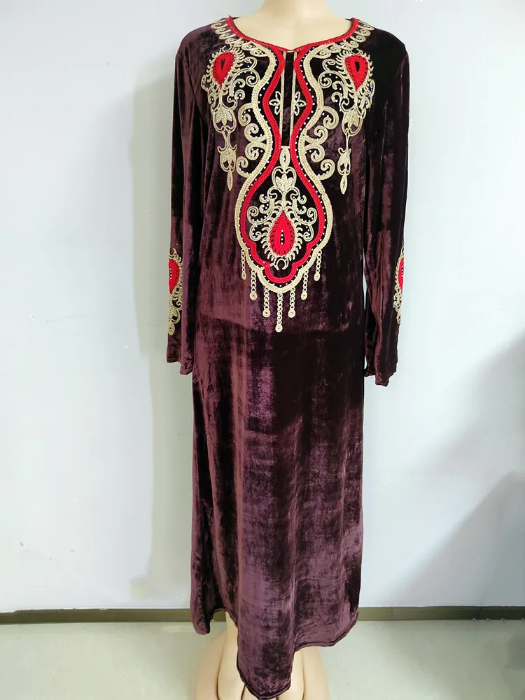 african robe 2021 african dress for woman velvet dress three pcs one set with stone big size african outfits for ladies