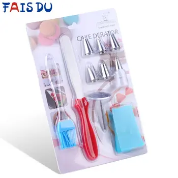 

Silicone Icing Piping Cream Pastry Bag Stainless Steel Nozzle Pastry Tips Converter Decorating Tray Transfer Set DIY Baking Tool