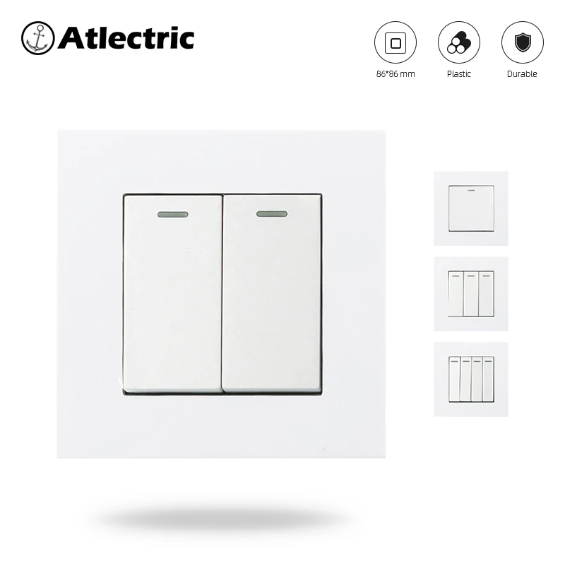 Atlectric световая кнопка включения переключатель 1 2 3 4 кнопочный настенный вкл/выкл