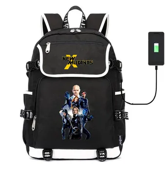 

X MAN The New Mutants canvas School Bag Backpack USB charge shoulder bag Laptop bag travel bag rucksack for teenagers