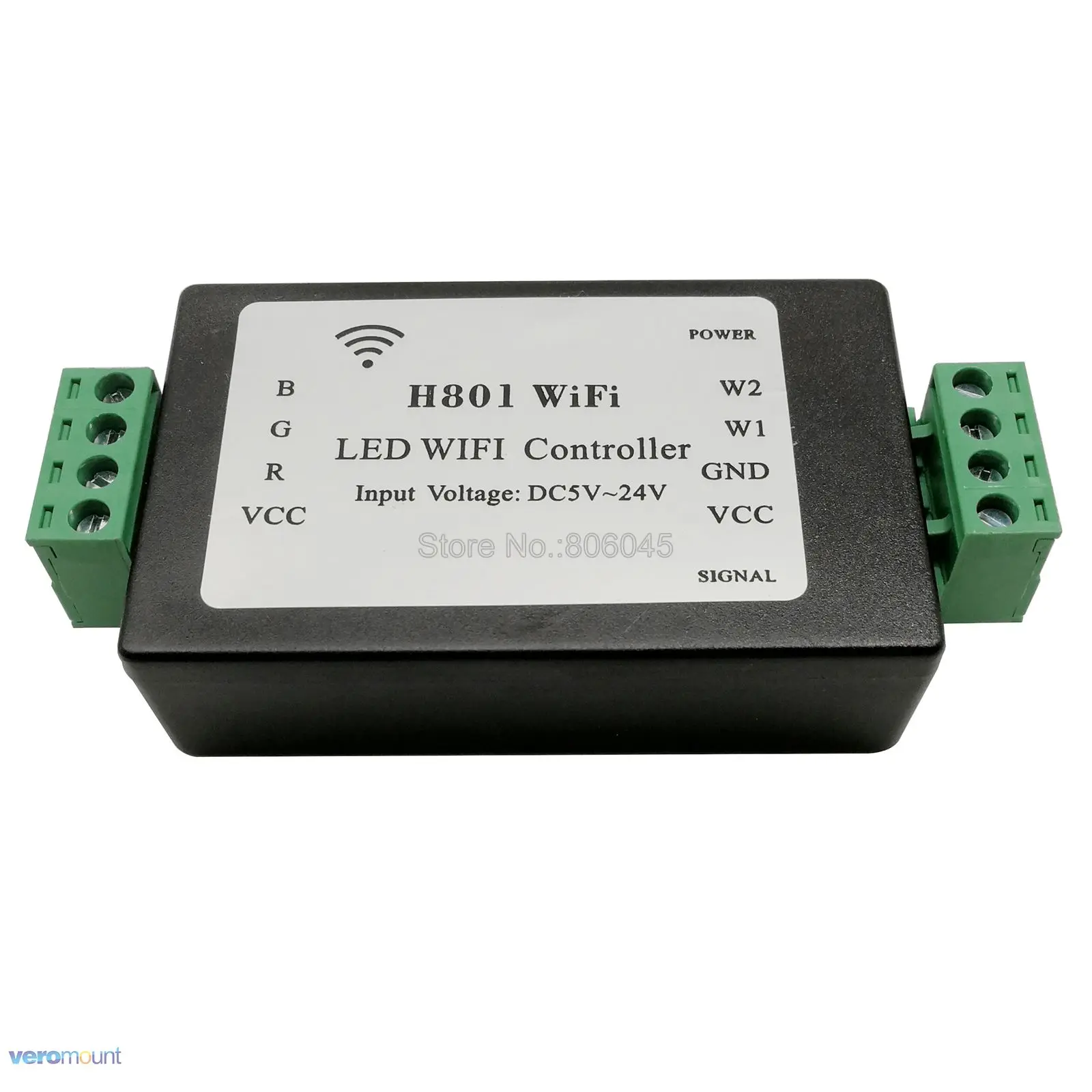 

5CH*4A output DC5-24V input LED RGB Controller H801 RGBW LED WIFI controller For 5050 2835 3528 SMD led strip light tape ribbon