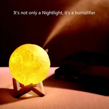 

Air Humidifier 3D Moon Lamp light Diffuser Aroma Essential Oil USB Ultrasonic Humidificador Night Cool Mist Purifier