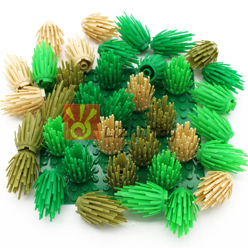 

Moc Bricks 6064 Plant Prickly Bush 2x2x4 Enlighten City Street View Building Blocks Bricks Compatible with Legoeds Children Toys