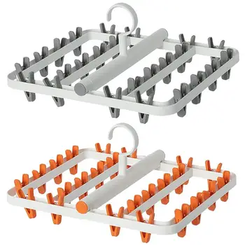 

1Pc Foldable Clothes Pin Practical Plastic Multifuntion Windproof Laundry Drying Rack for Balcony Bathroom Living Room