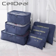 Multi-color 6Pcs/set Travel Organizer Storage Bags Suitcase Packing Storage Cases Portable Luggage Organizer Clothes Tidy Pouch