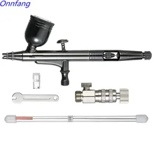 Onnfang Многофункциональный гравитационного типа Аэрограф Двойного Действия 0,3 мм для искусства Ремесленная краска распыления 8cc пистолет с подарочной коробкой