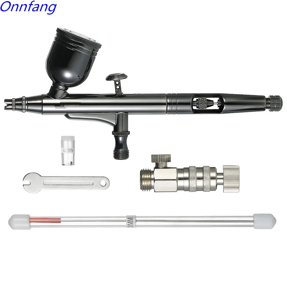 

Onnfang Multi Function Gravity Type Double Action Airbrush Set 0.3mm For Art Craft Paint Spraying 8cc Spray Gun With Gift Box