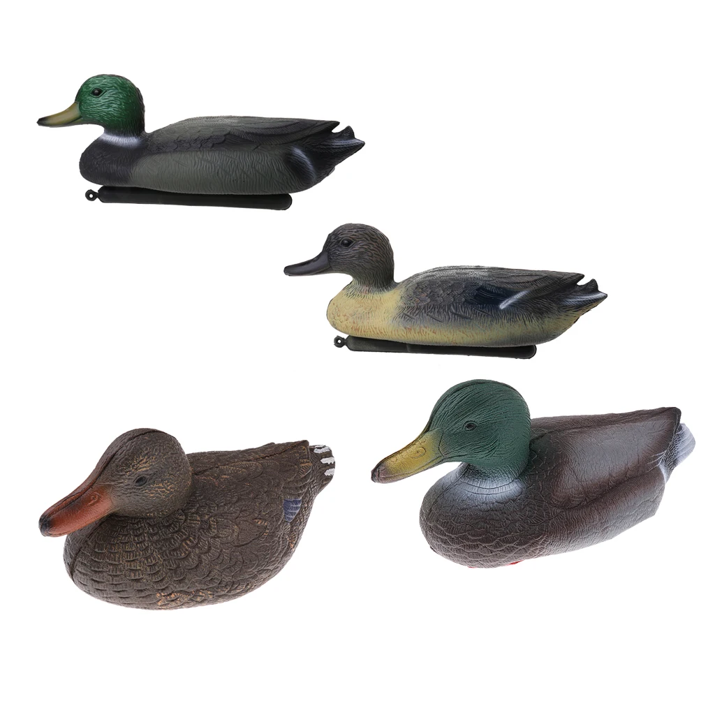 4pcs PE Duck Decoys Duck Hunting Decoy Floating With Weighted Keel For Hunting Fishing Lifelike Garden Decors Lawn Ornaments