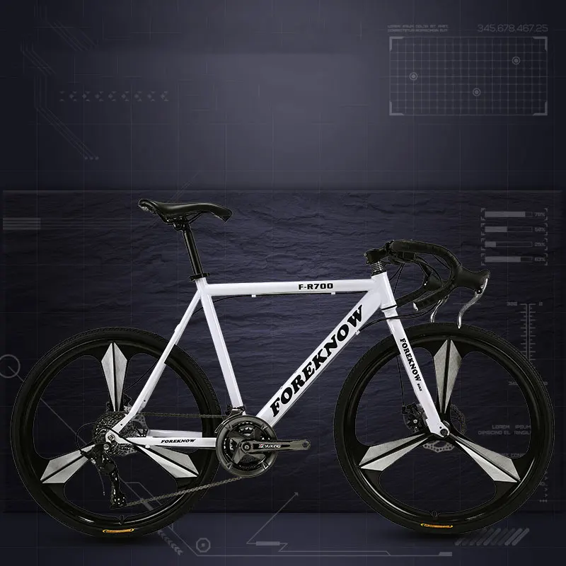 Cycling Bicycle Road Bike One Wheel 27 Speed Bend Fixed Gear Adult Double Disc Brake Solid Tire Student Cycling Bicycle Road Bike One Wheel 27 Speed Bend Fixed Gear Adult Double Disc Brake Solid Tire Student