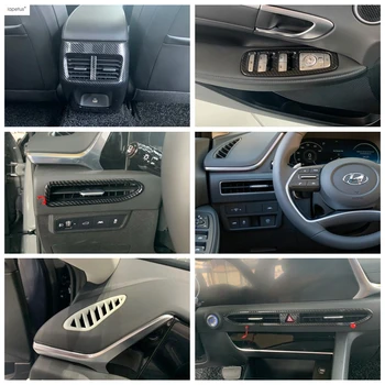 

Lapetus Door Armrest Window Lift Button / Anti Kick Panel Air Conditioning Outlet Vent Cover Trim For Hyundai Sonata 10th 2020