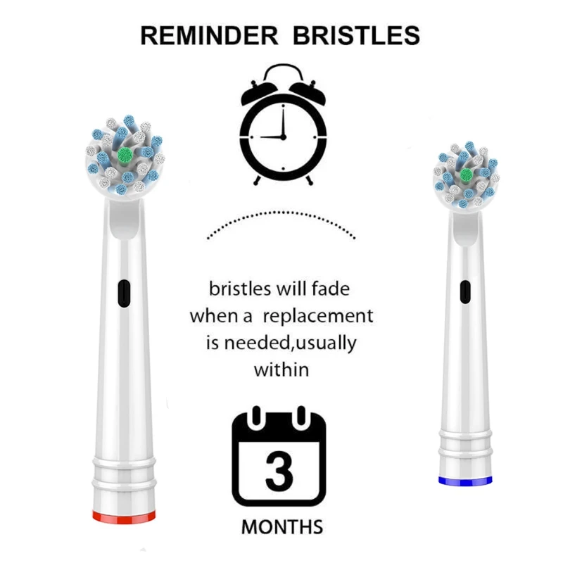 8 шт./лот, сменные насадки для электрической зубной щетки для полости рта B, EB50-P, гигиена, уход, Чистая электрическая зубная щетка
