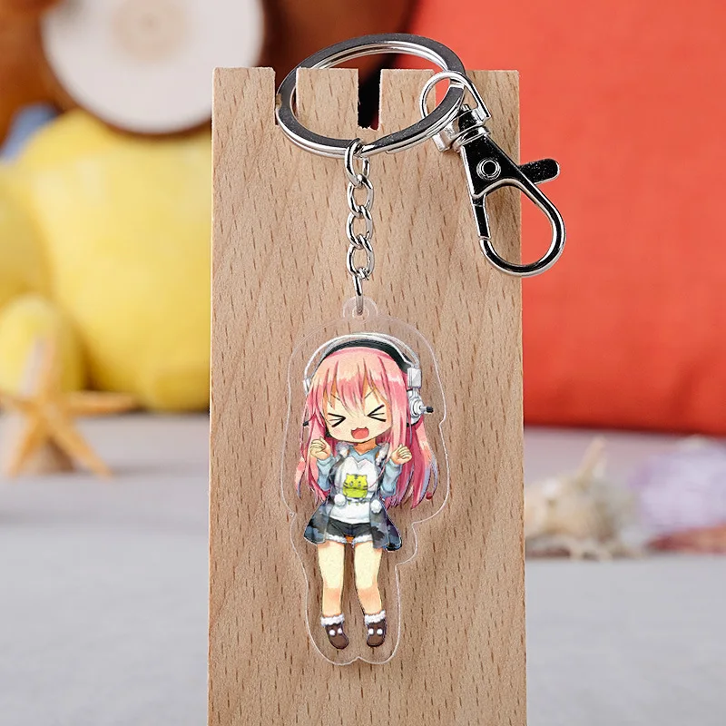 

4 Styles Acrylic Keychain Anime SUPER SONICO Cartoon Model SUPERSONICo Transparent Double-sided Pendant Acrylic Keychain 55mm