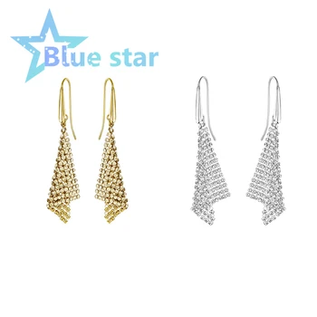

Swarovskis original 1：1 exquisite pierced earrings gold-plated silver birthday gift suitable for party occasions