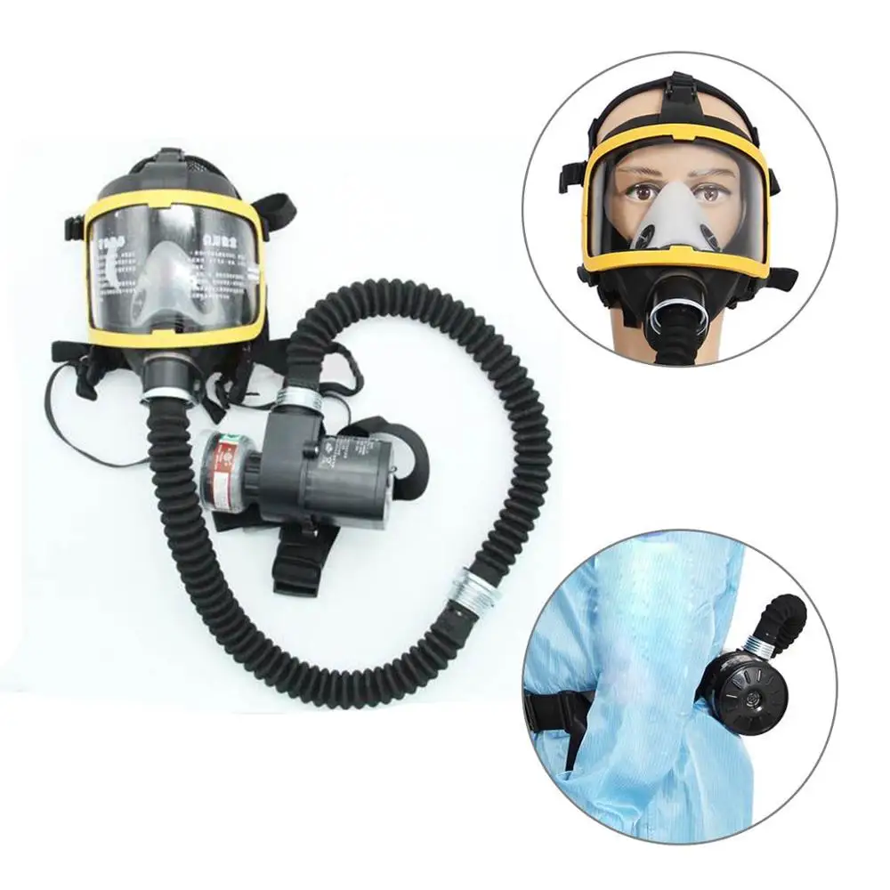 

Workplace Safety Supplie respirator Protective Electric Constant Flow Supplied Air Fed Respirator System Full Face Gas Mask