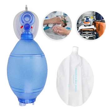 

Ambu Bag Simple Resuscitator Oxygen Tube Mask Adult First Aid Oxygen Tube and Reservoir Bag PVC Bag Manual Resuscitator