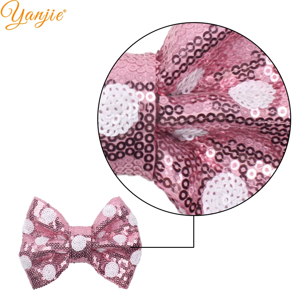 12 fermagli per capelli con fiocco e pois per bambine_voghion.com