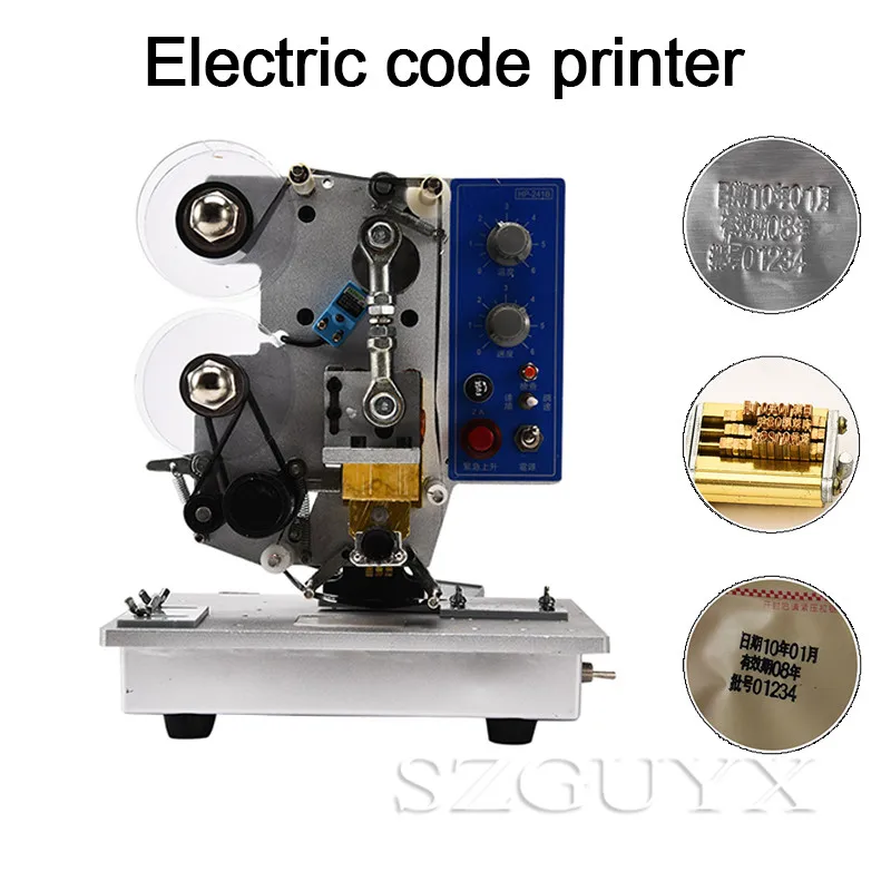 

Electric ribbon coding machine Semi-automatic ribbon printing machine Production Date Food label Ribbon coding machine
