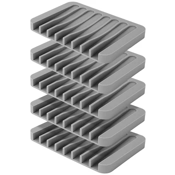 

5PCS Soap Dish Shower Waterfall Soap Tray Soap Saver Soap Rack Drain