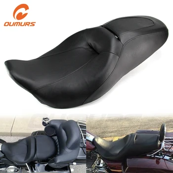 

OUMURS Motorcycle Rider Driver and Passenger Seat For Harley Road King FLHR Street Glide FLHX 2007-2018 Motorbike Seats Leather