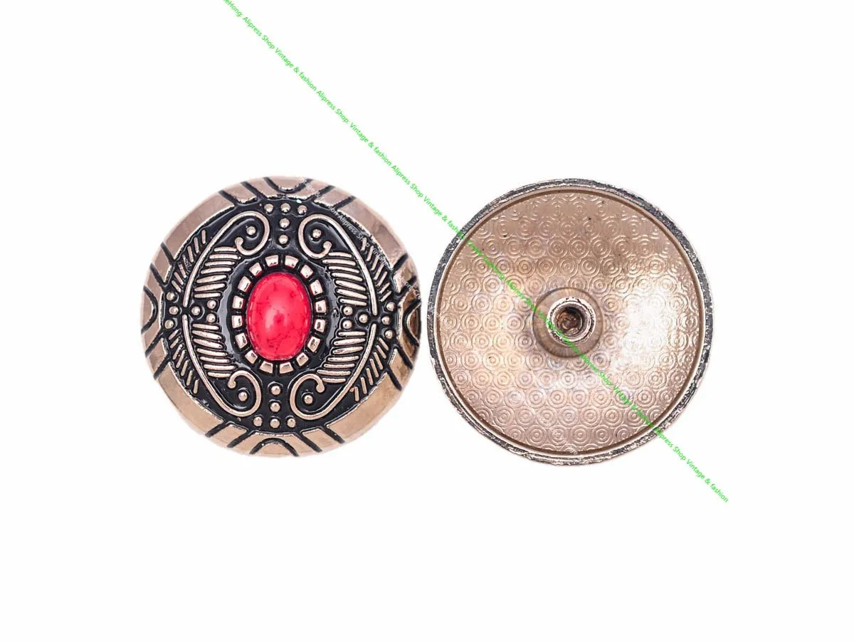 10PC 25mm Silber Südost Indische Kunst Blume Türkis Leathercraft Handtasche Hut Kleidung Gürtel Zubehör Concho Screwback – Detail 18