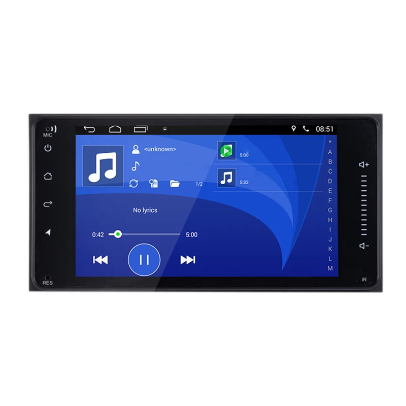 

2Din 7 Inch Hd Car Multimedia Android 7.1 Stereo Headunit Radio Player Bluetooth 4.0 Handsfree Wifi Car Gps Navigation For Toyot