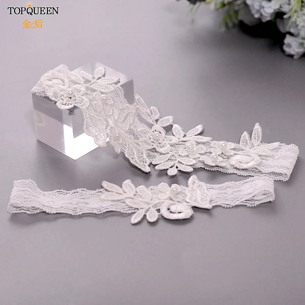 TOPQUEEN TH25 TH26 2 шт./компл. свадебные подвязки кружевной бюстгальтер с цветочной вышивкой сексуальный Подвязки для Для женщин/невесты бедра кольцо Свадебные ног