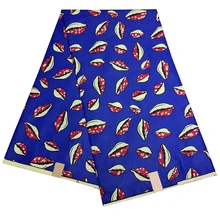 Африканский Анкара принт батик ткань Гарантированная настоящий голландский воск лучшее качество Африканский настоящий голландский воск синяя Ткань 6 ярдов \ Лот