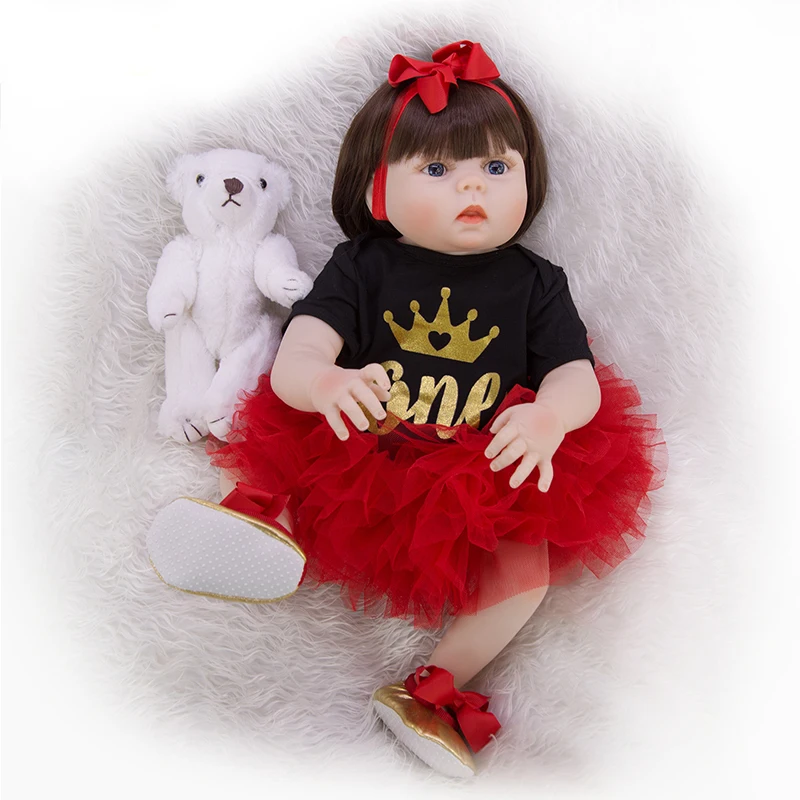 Силиконовые куклы для новорожденных девочек 2" 57 см bebe reborn bonecas подарок для детей reborn baby alive boneca