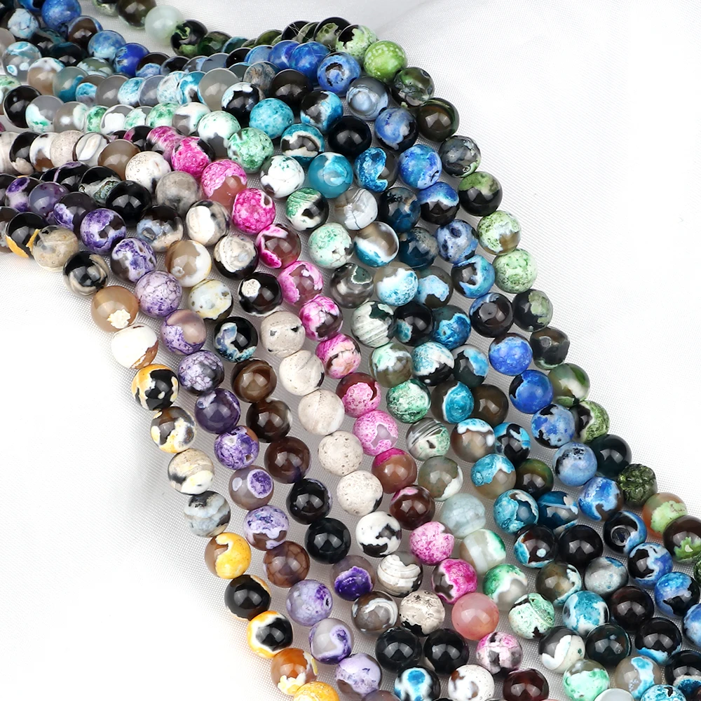 

4 6 8mm Natural Stone Multicolor Round Quartz Loose Beads for Jewelry Making DIY Handmade Bracelet Necklace Jewelry Accessories