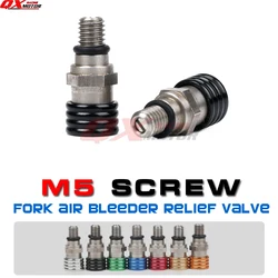Universal M5 Screw Front Fork Air Bleeder Relief Valve For CR CRF YZ YZF WRF KX KXF RMZ 85 125 250 450 MX Motocross Enduro