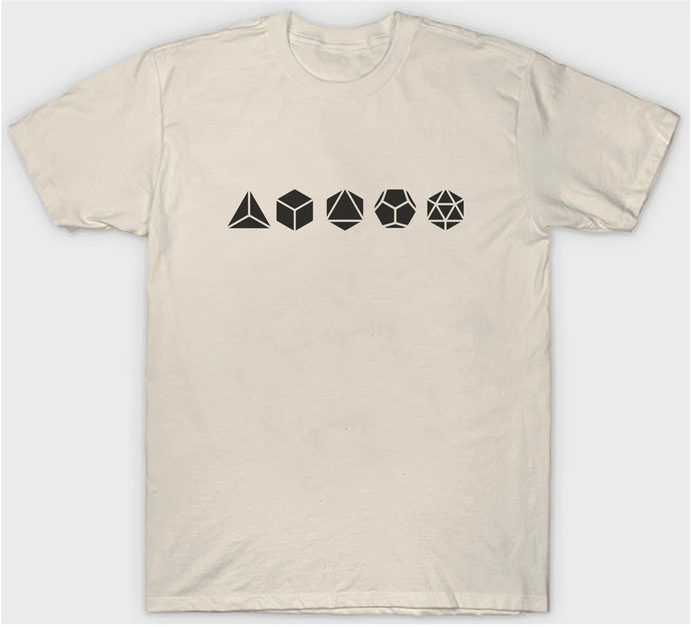 Platonic Solids Футболка Топ строительные блоки жизни Geek Nerd Science Бодибилдинг футболка |